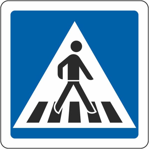 Verkehrszeichen 350-20 NRW Fußgängerüberweg, 50 mm Lichtkante, links | gemäß StVO