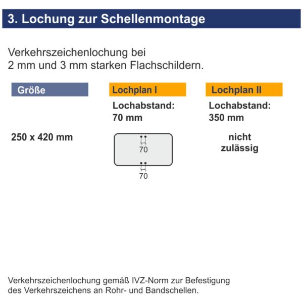 Verkehrszeichen 401 Bundesstraßen | Lochung zur Schellenmontage