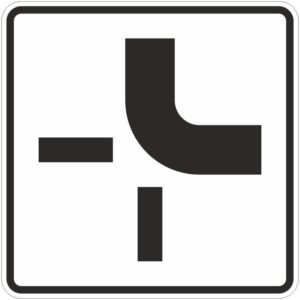 Verkehrszeichen 1002-21 Verlauf der Vorfahrtsstraße | gemäß StVO