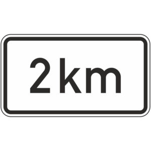 Verkehrszeichen 1004-31 Entfernungsangabe in ... km | gemäß StVO