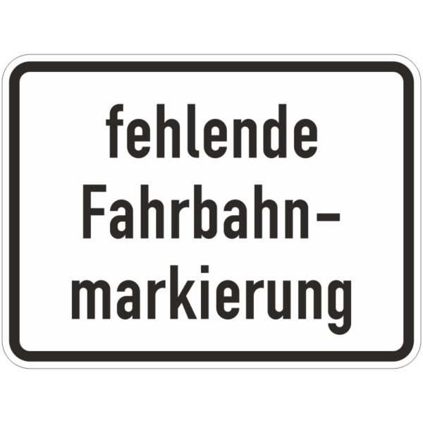 Verkehrszeichen 1007-39 Fehlende Fahrbahnmarkierung | gemäß StVO
