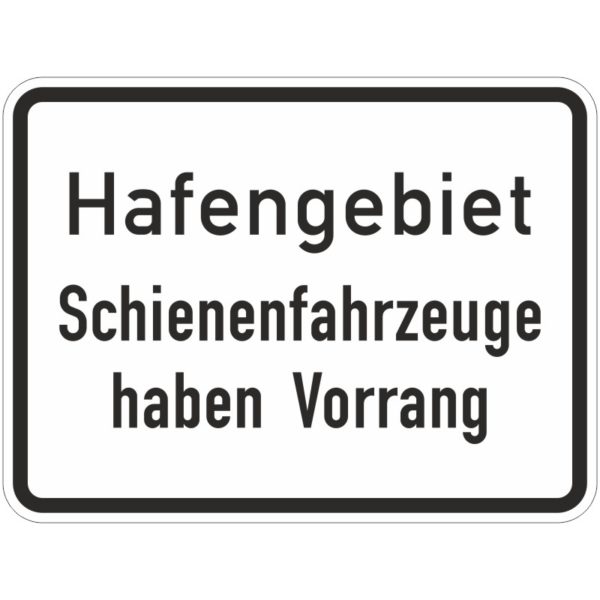 Verkehrszeichen 1008-33 Hafengebiet Schienenfahrzeuge ... | gemäß StVO