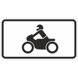 Verkehrszeichen 1010-62 Krafträder auch mit Beiwagen | gemäß StVO