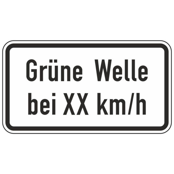 Verkehrszeichen 1012-34 Grüne Welle bei … km/h | gemäß StVO