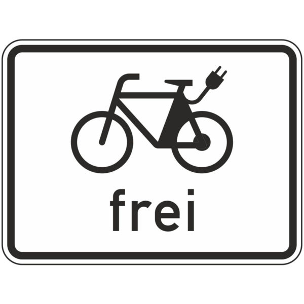 Verkehrszeichen 1022-13 E-Bikes frei | gemäß StVO