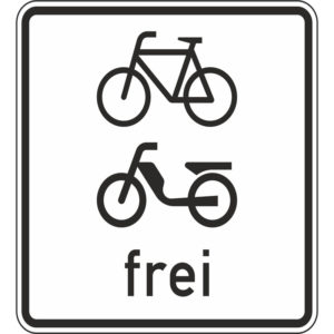 Verkehrszeichen 1022-14 Radverkehr und Mofas frei | gemäß StVO
