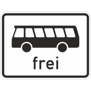 Verkehrszeichen 1024-14 Kraftomnibus frei | 
gemäß StVO