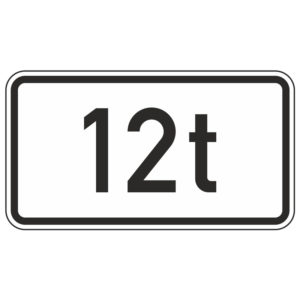 Verkehrszeichen 1053-37 Massenangabe – 12 t | gemäß StVO