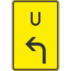 Verkehrszeichen 455.1-10 Ankündigung oder Fortsetzung der Umleitung, linksweisend | gemäß StVO