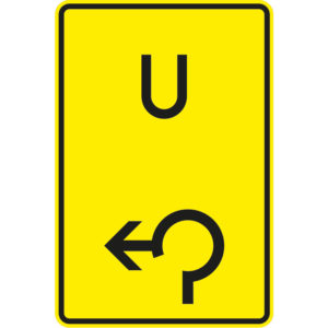 Verkehrszeichen 455.1-13 Ankündigung oder Fortsetzung der Umleitung, im Kreisverkehr links | gemäß StVO