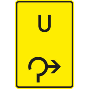 Verkehrszeichen 455.1-23 Ankündigung oder Fortsetzung der Umleitung, im Kreisverkehr rechts | gemäß StVO