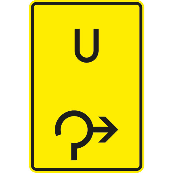Verkehrszeichen 455.1-23 Ankündigung oder Fortsetzung der Umleitung, im Kreisverkehr rechts | gemäß StVO