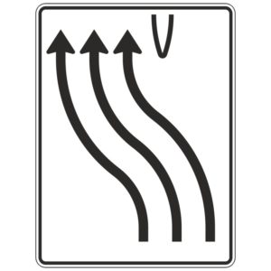Verkehrszeichen 501-12 Überleitungstafel ohne Gegenverkehr | gemäß StVO