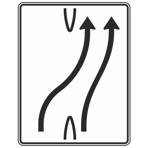 Verkehrszeichen 501-23 Überleitungstafel ohne Gegenverkehr | gemäß StVO