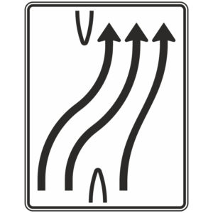 Verkehrszeichen 501-25 Überleitungstafel ohne Gegenverkehr | gemäß StVO