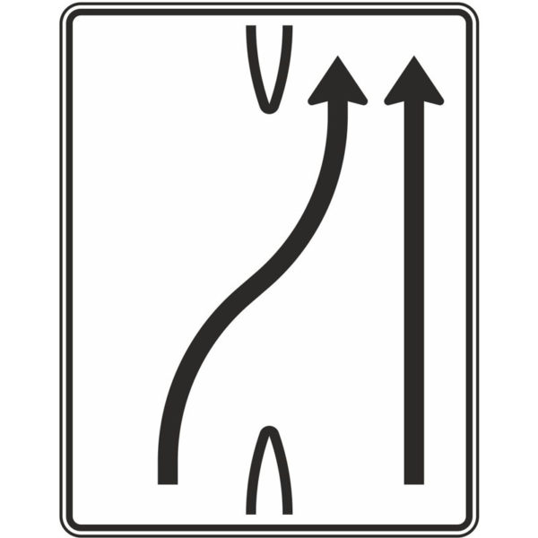 Verkehrszeichen 501-26 Überleitungstafel ohne Gegenverkehr | gemäß StVO