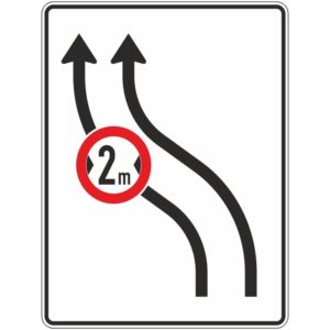 Verkehrszeichen 515-11 Verschwenkungstafel ohne Gegenverkehr | gemäß StVO