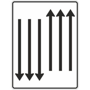 Verkehrszeichen 522-36 Fahrstreifentafel mit Gegenverkehr | gemäß StVO