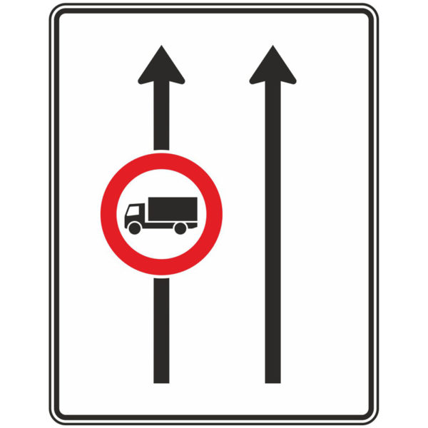 Verkehrszeichen 524-30 Fahrstreifentafel ohne Gegenverkehr | gemäß StVO