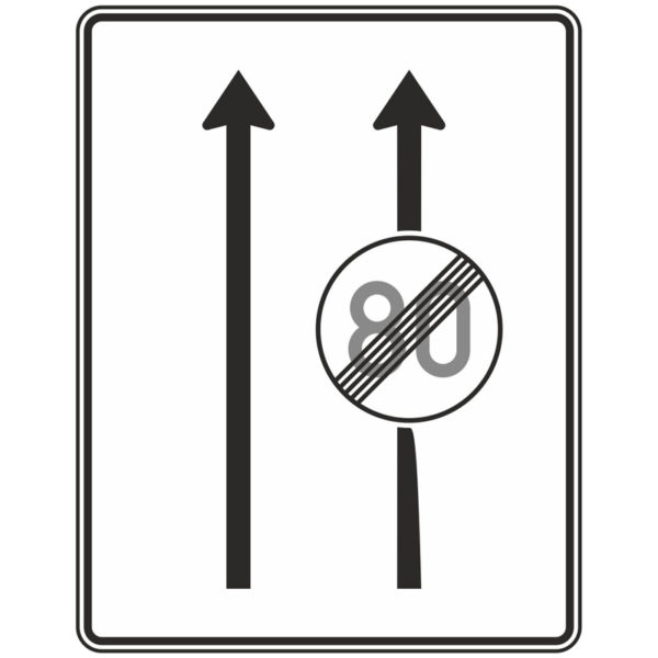 Verkehrszeichen 537-30 Fahrstreifentafel ohne Gegenverkehr | gemäß StVO