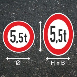 PREMARK® runde Verkehrszeichen mit individueller Angabe
