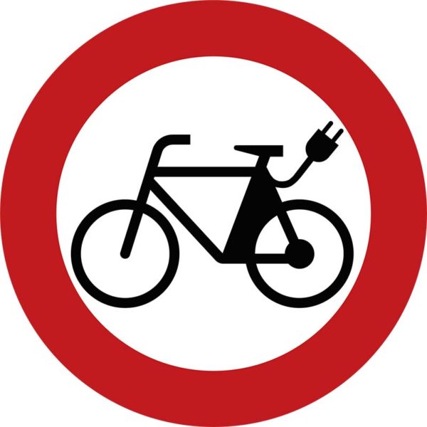 PREMARK® runde Verkehrszeichen | Zeichen Verbot für E-Bikes