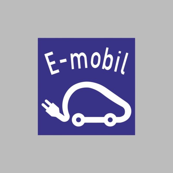 PREMARK® E-Auto Symbol blau "E-mobil"