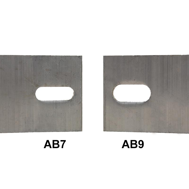 Alu-Bandschelle AB | Vergleich Langlöcher AB7 und AB9