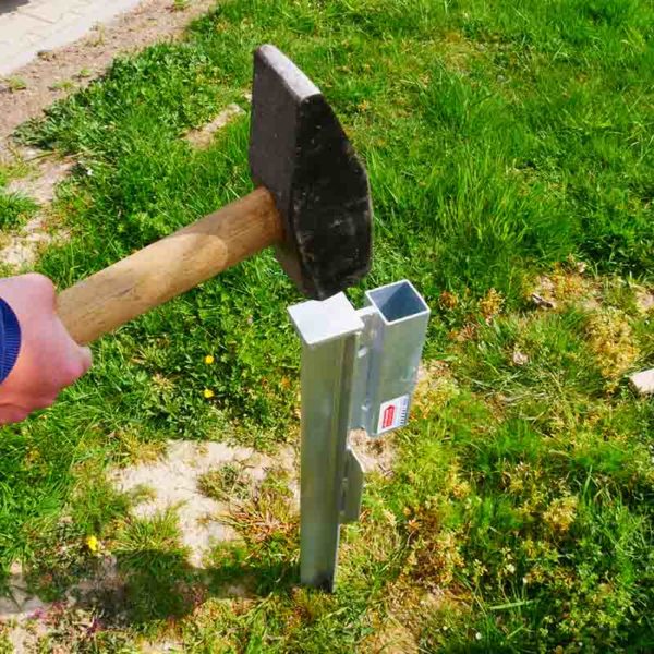Erdspieß / Einschlaghülse Typ S | Einschlagen mit Hammer