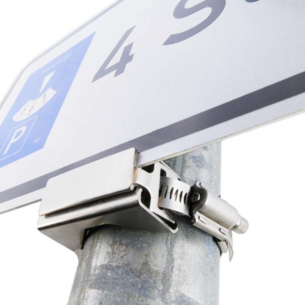 Klemmbandschelle EBS-UCC | montiertes Schild