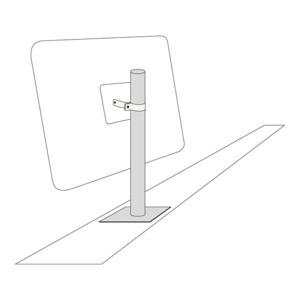 Mauer- und Deckenpfosten Ø 76 mm | technische Zeichnung