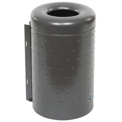 Abfallbehälter - rund - mit Bodenentleerung und Noppenblech-Design