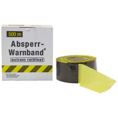 Absperrband gelb/schwarz