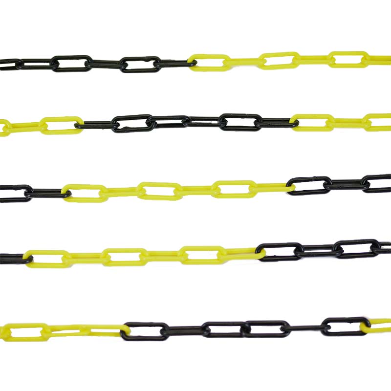 Kunststoffkette PE Farbe: gelb/schwarz langgliedrig 1000mm 6 mm 