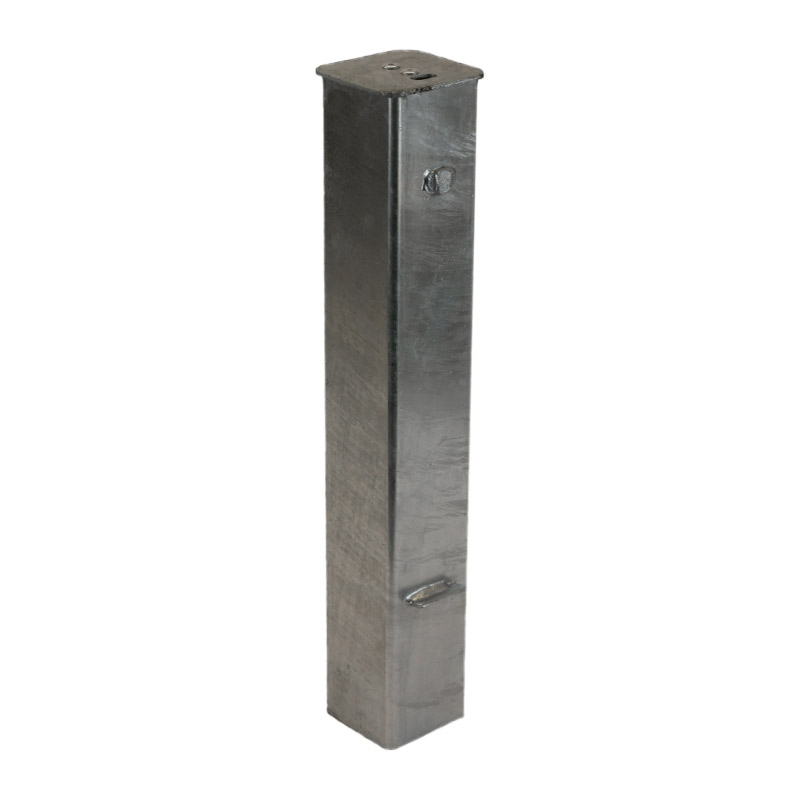 Parkplatzsperre Absperrpfosten 70 x 70 mm Einbetonieren mit Bodenhülse umlegbar 
