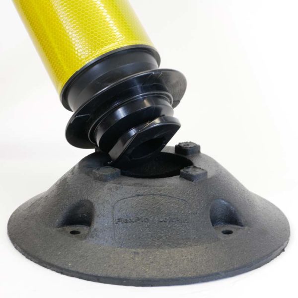Leitzylinder FlexPin schwarz/gelb | mit Stutzen und Bajonettverschluss