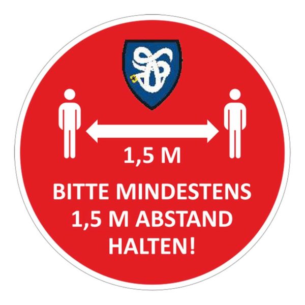 Sonderschild - Abstand halten