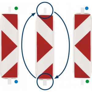 Wendebake mit Pfeilfolie