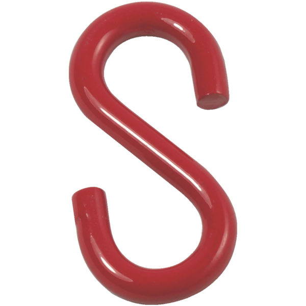 S-Haken aus Stahl | verzinkt und rot beschichtet