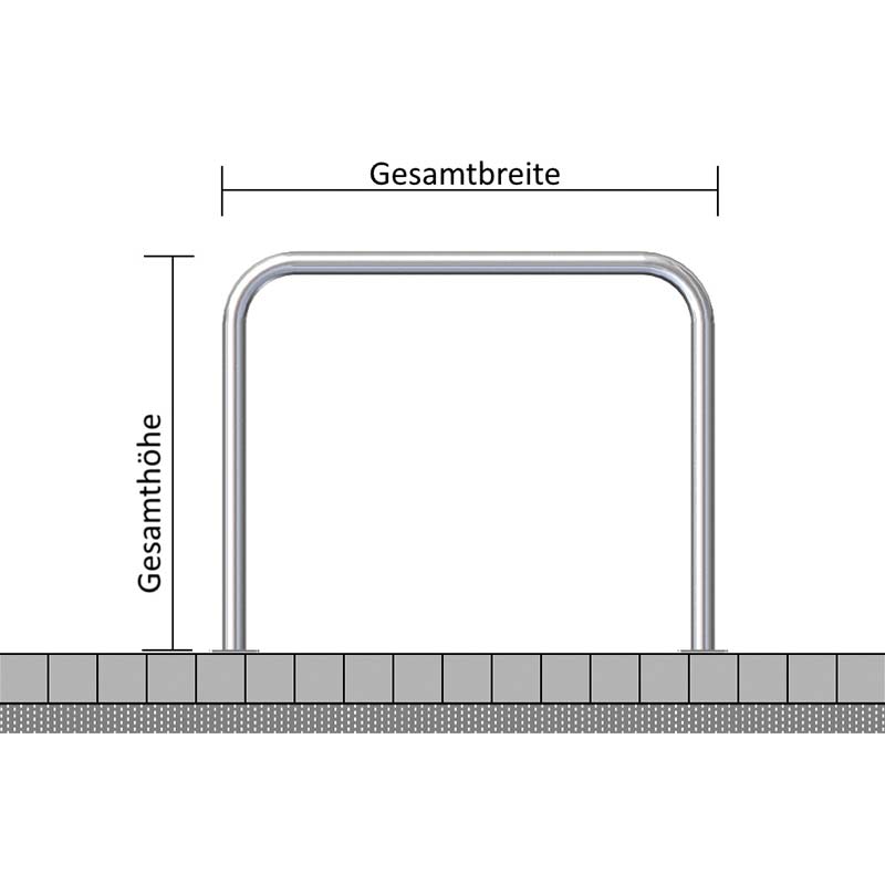 Stahlrundrohrbügel Ø 48 mm zum Aufdübeln