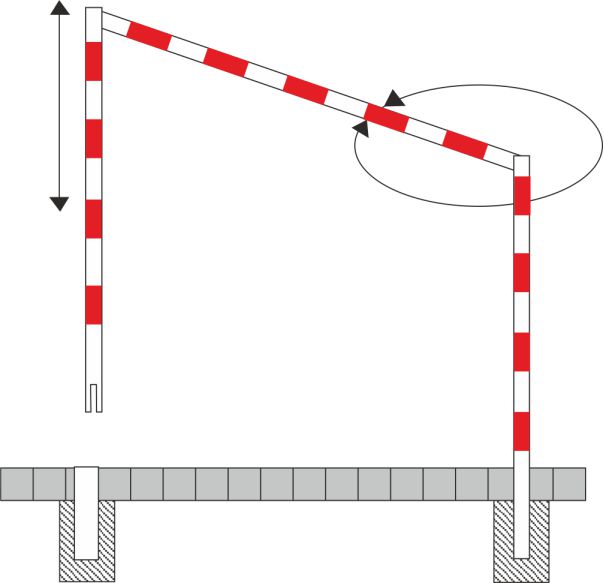 Höhenbegrenzer drehbar zum Einbetonieren 70 x 70 mm