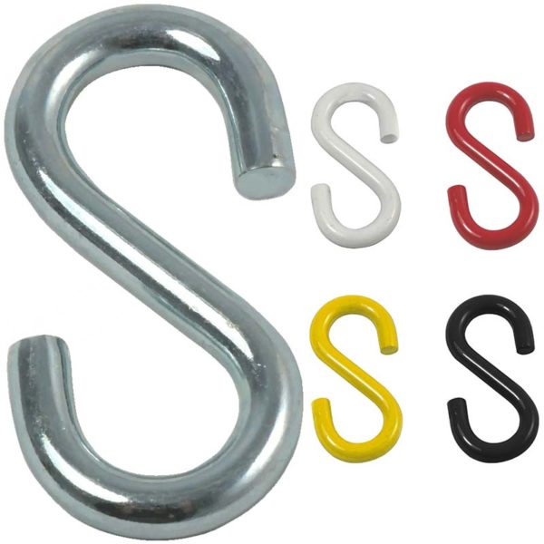 S-Haken aus Stahl | erhältlich in verzinkt oder farblich beschichtet