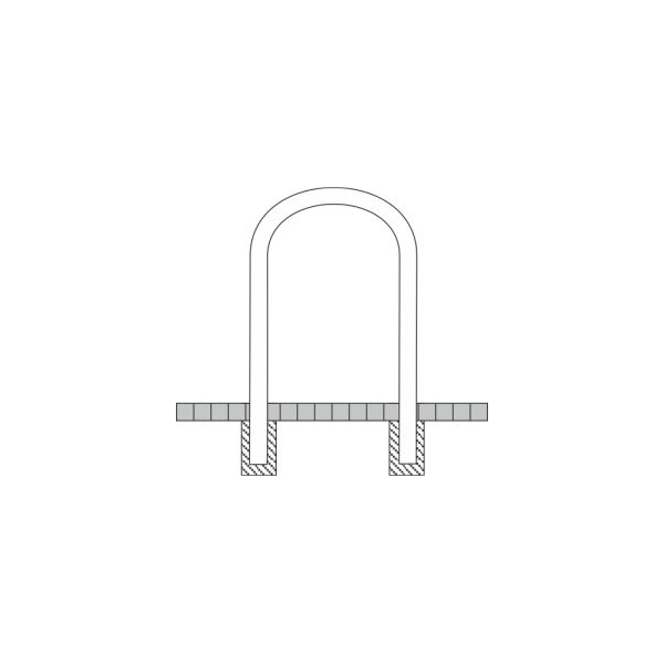 Stahlrundrohrbügel Ø 48 mm x Breite 460 mm