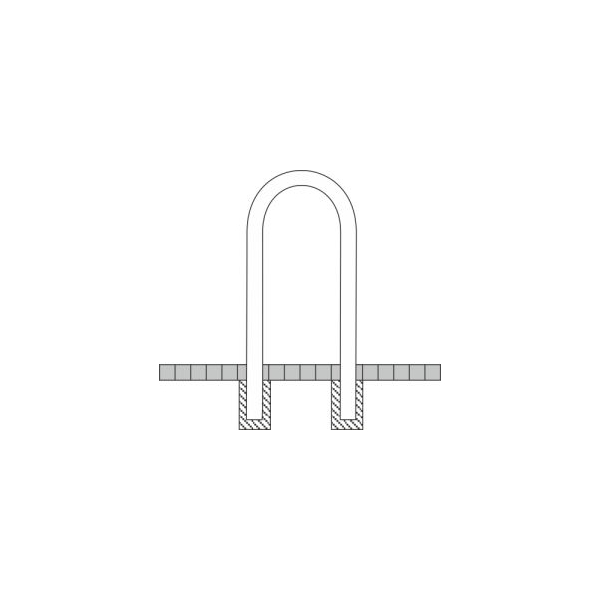 Stahlrundrohrbügel Ø 48 mm x Breite 300 mm