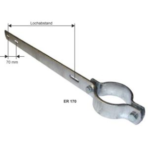 Ausleger-Rohrschellen für Ø 48 – 108 mm | Beispiel der ER170 mit Lochabstand