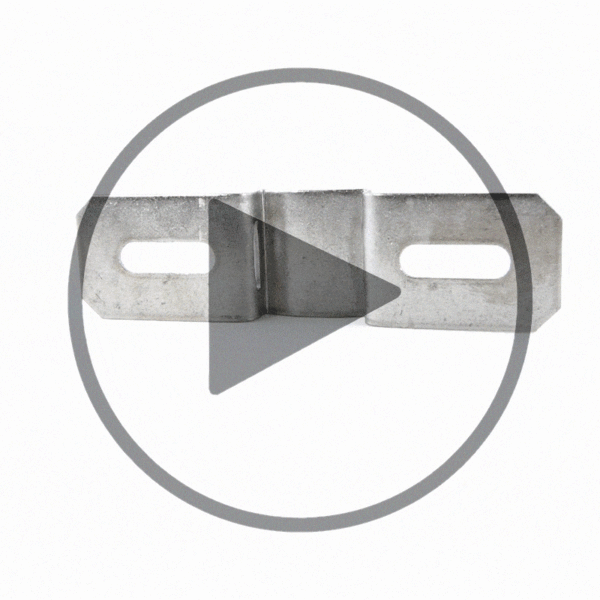 Bandimex Schilderhalter 9 mm Langloch, 140 mm | 360-Grad-Ansicht