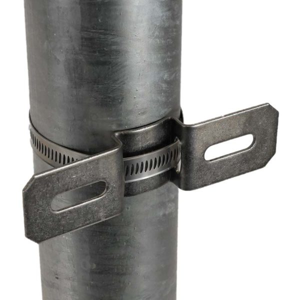 Bandimex Schilderhalter 9 mm Langloch, 140 mm | am Pfosten