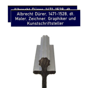 Legendenschild Blau | Doppelseitig, Profil Rund