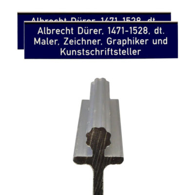 Legendenschild Blau | Doppelseitig, Profil Rund