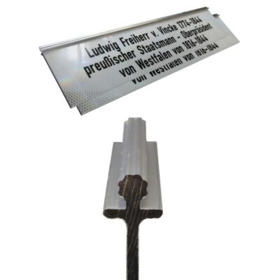 Legendenschild Weiß | Doppelseitig, Profil Rund